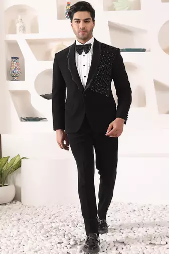 Black rayon tuxedo