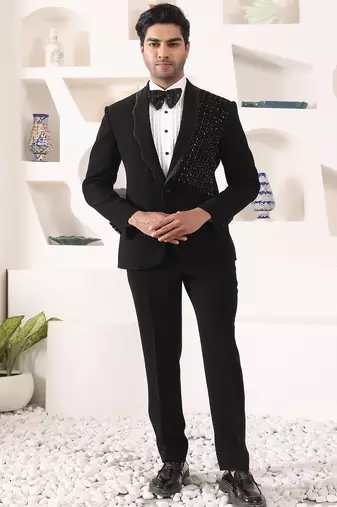 Black rayon tuxedo