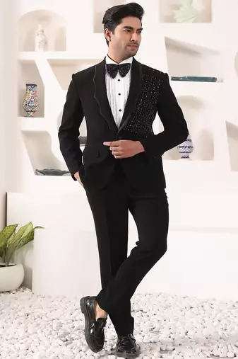 Black rayon tuxedo