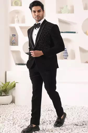 Black rayon tuxedo