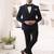 Blue rayon embroidered tuxedo