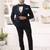 Blue rayon embroidered tuxedo