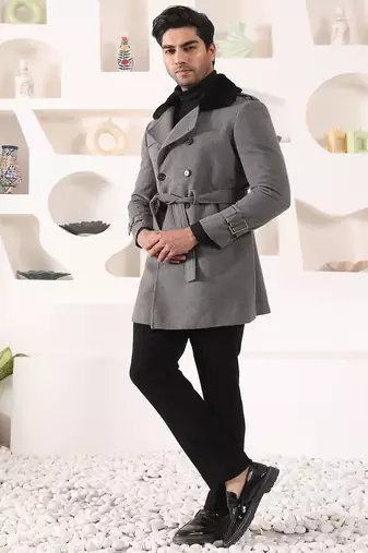 Grey tweed  coat