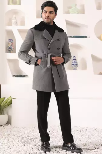 Grey tweed  coat
