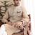 Beige cotton silk nehru jacket set