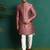 Pink silk embroidered sherwani