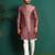 Pink silk embroidered sherwani