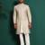 White silk embroidered sherwani