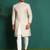 White silk embroidered sherwani