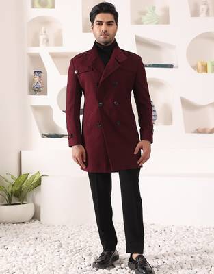 Wine rayon  coat 1