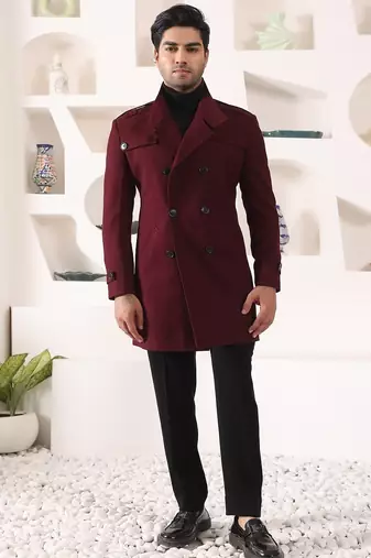 Wine rayon  coat