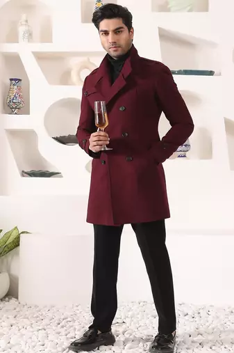 Wine rayon  coat