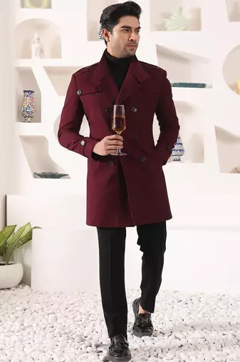 Wine rayon  coat