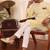 Yellow  cotton silk embroidered nehru jacket set