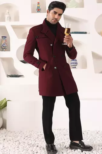 Wine rayon  coat