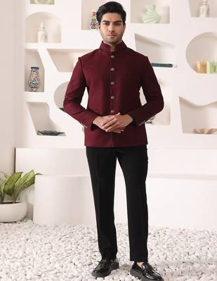 Wine rayon  blazer 1