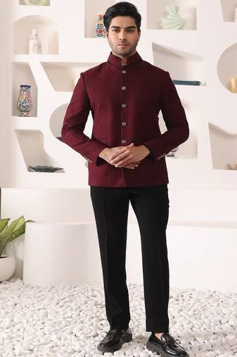 Wine rayon  blazer
