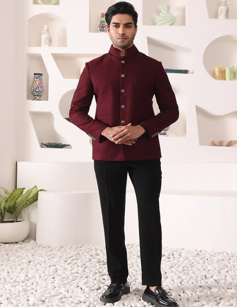 Wine rayon  blazer