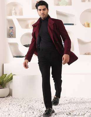 Wine rayon  coat 5