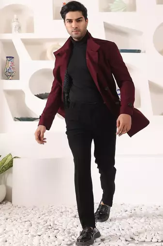 Wine rayon  coat