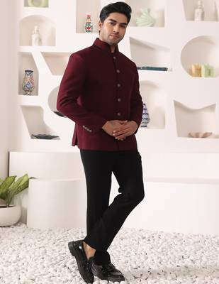 Wine rayon  blazer 2