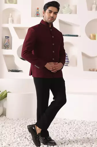 Wine rayon  blazer