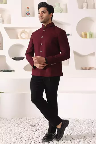 Wine rayon  blazer