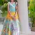 Alluring Heavy Chinon Silk Embroidery And Printed Sky Blue Readymade Lehenga Choli