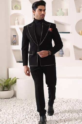Black rayon tuxedo