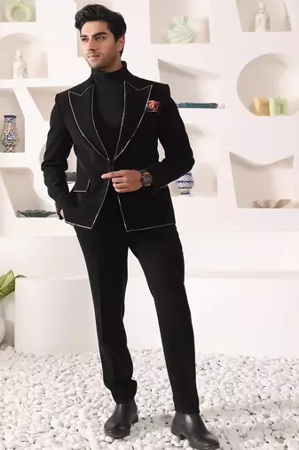 Black rayon tuxedo