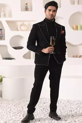 Black rayon tuxedo