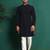 Blue rayon embroidered kurta jacket set