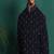 Blue rayon embroidered kurta jacket set