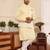 Yellow cotton nehru jacket set