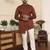 Rust cotton kurta pajama