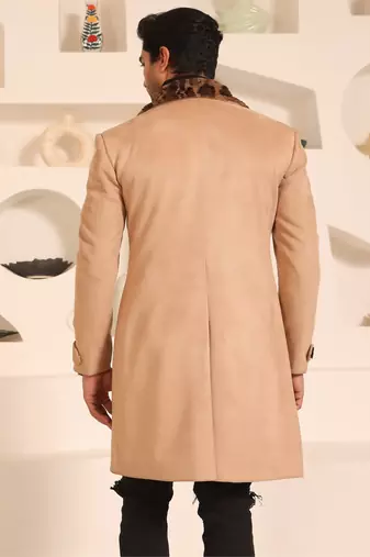 Beige suede  coat
