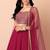 Pink Embroidery, Sequins & Zari Work Georgette Lehenga with Blouse -Semi Stitched (Size upto 42")