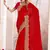 Red sequin embroidered work fendy two tone silk saree sari