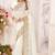 White blue sequin embroidered work fendy two tone silk saree sari