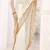 White blue sequin embroidered work fendy two tone silk saree sari