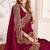 Maroon sequin embroidered work fendy two tone silk saree sari