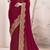 Maroon sequin embroidered work fendy two tone silk saree sari