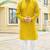 Yellow premium rayon with embroidery sequins work