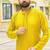 Yellow premium rayon with embroidery sequins work