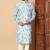 Blue heavy linen cotton print with cotton pyjama