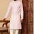 Pink heavy linen cotton print with cotton pyjama