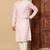 Pink heavy linen cotton print with cotton pyjama