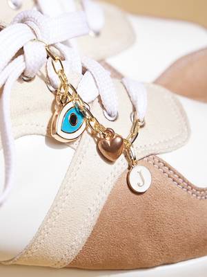 Beige solid leather wedges 2