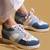 Multicolor solid denim wedges