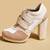White solid leather heels